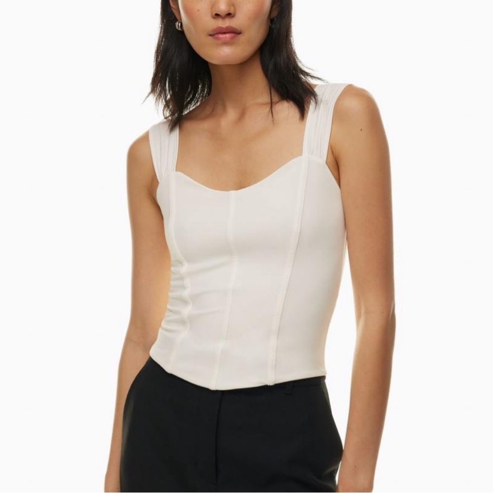 Abercrombie & fitch white fitted bustier size xs